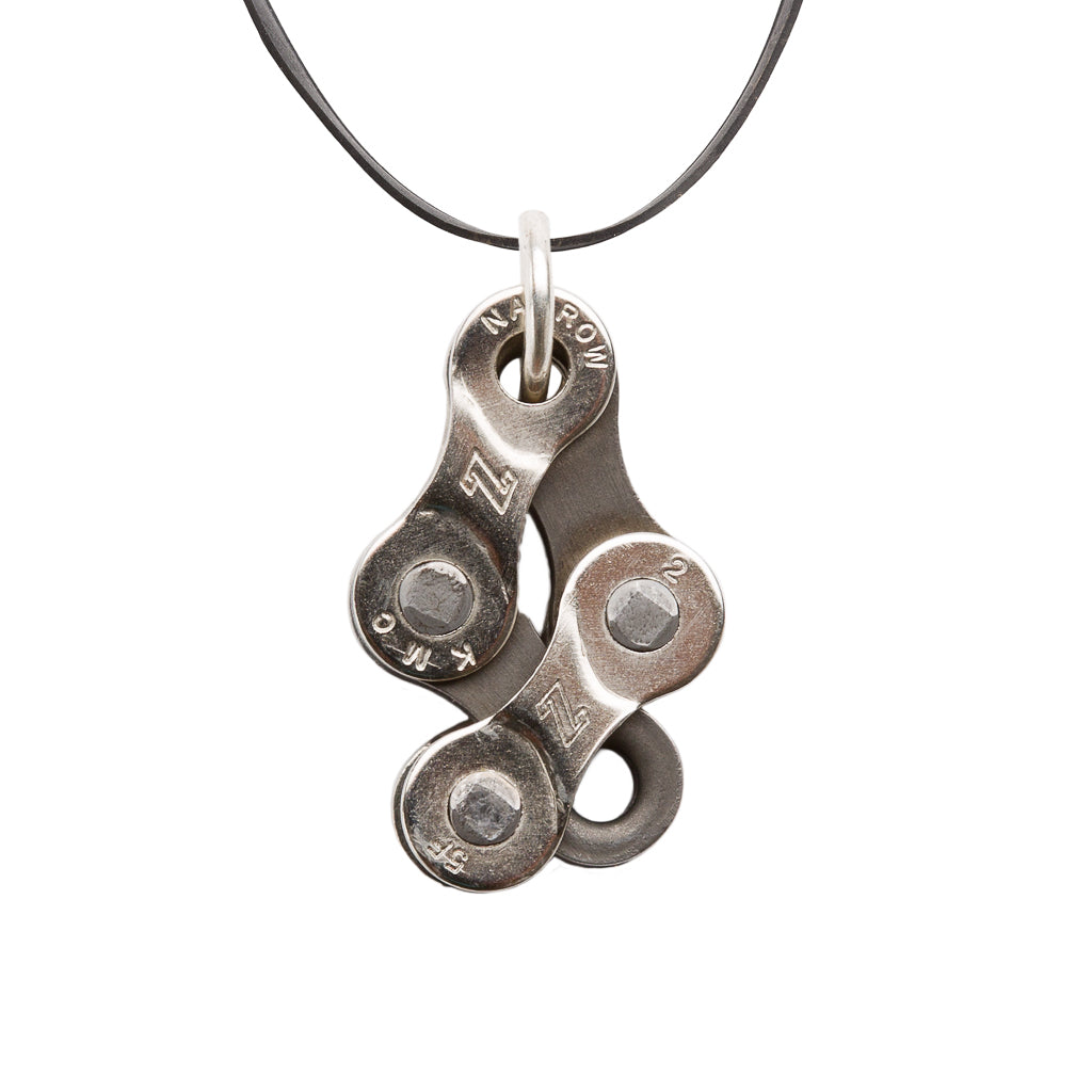 Bikeman Recycled Bike Chain Pendant Necklace-3