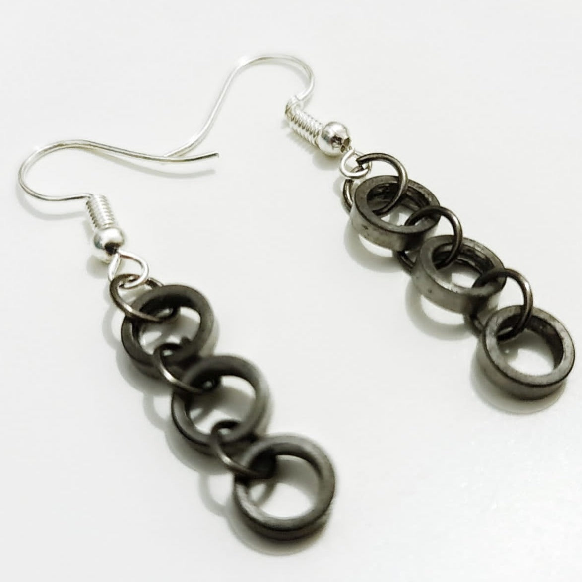 Forger Bicycle Chain Earrings-2