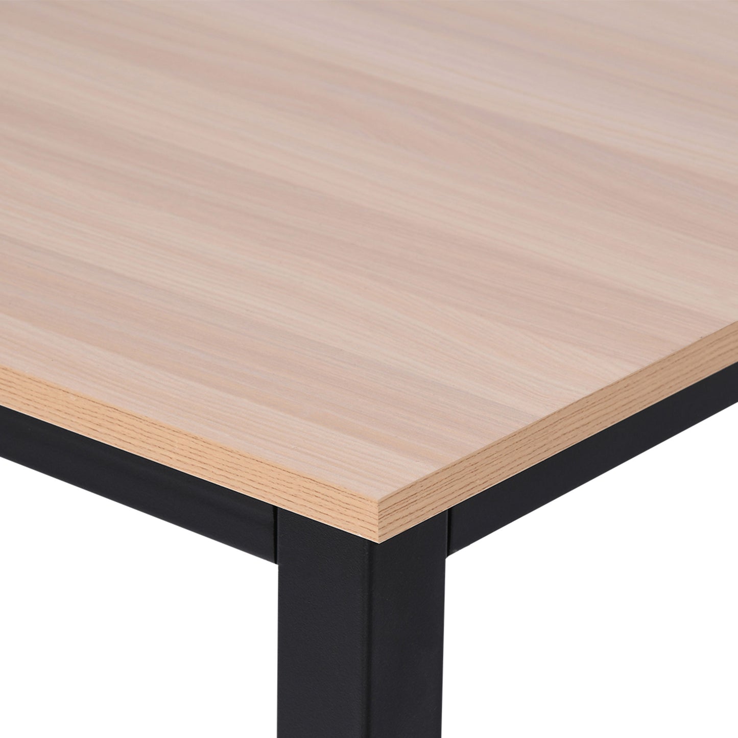 Computer Desk, PC Writing Table, Home Office Workstation, Adjustable Feet, Metal Frame in Oak Black | HOMCOM-7