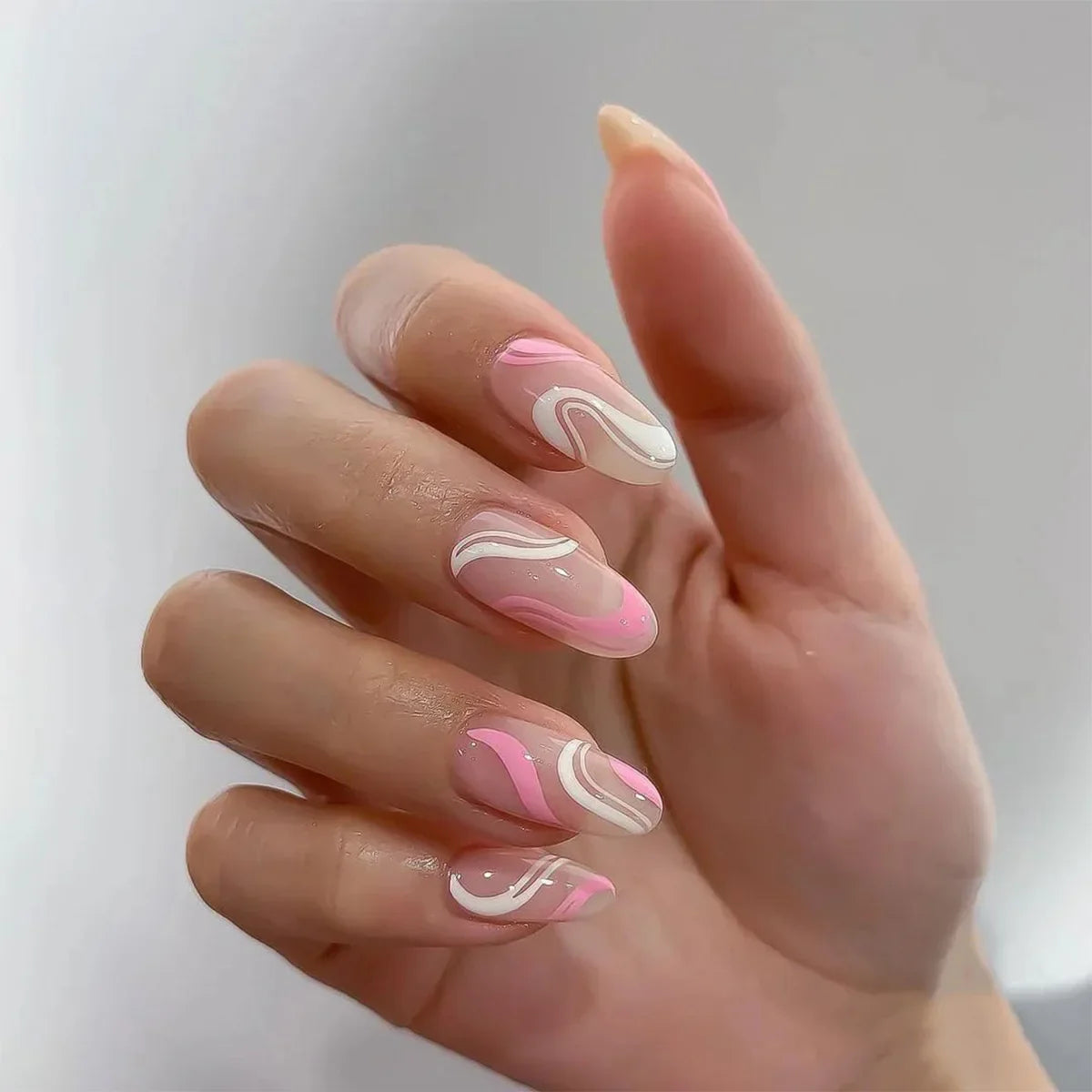 Almond Press On Nail Tips-5