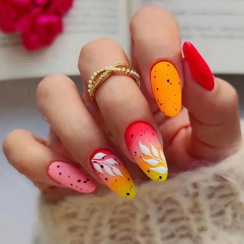 Almond Press On Nail Tips-13