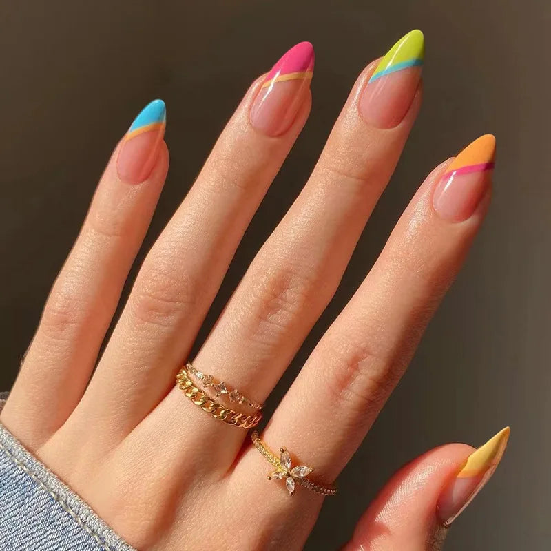 Almond Press On Nail Tips-14