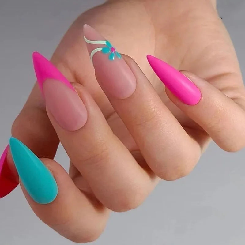Almond Press On Nail Tips-19