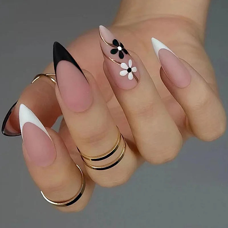Almond Press On Nail Tips-22