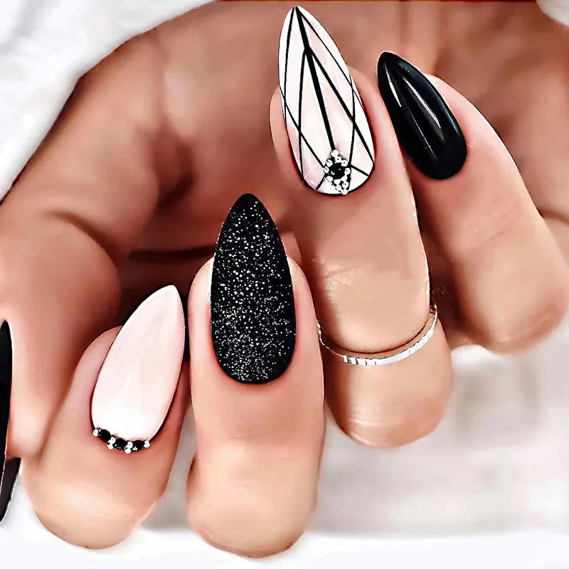 Almond Press On Nail Tips-23