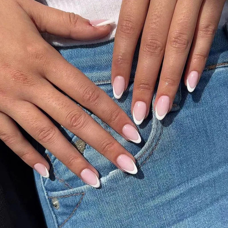 Almond Press On Nail Tips-24