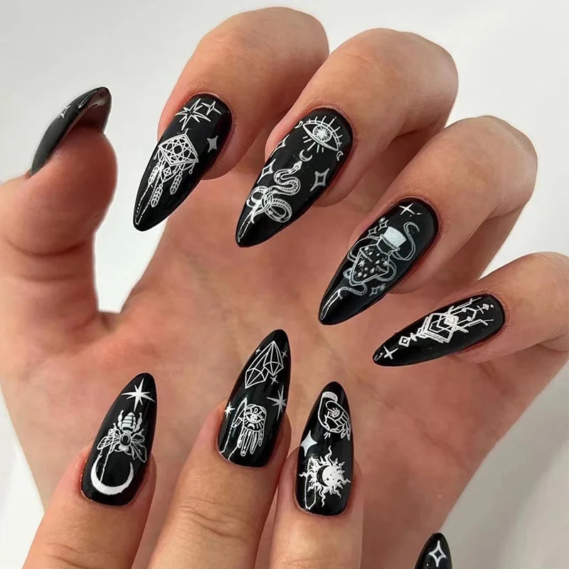 Almond Press On Nail Tips-27