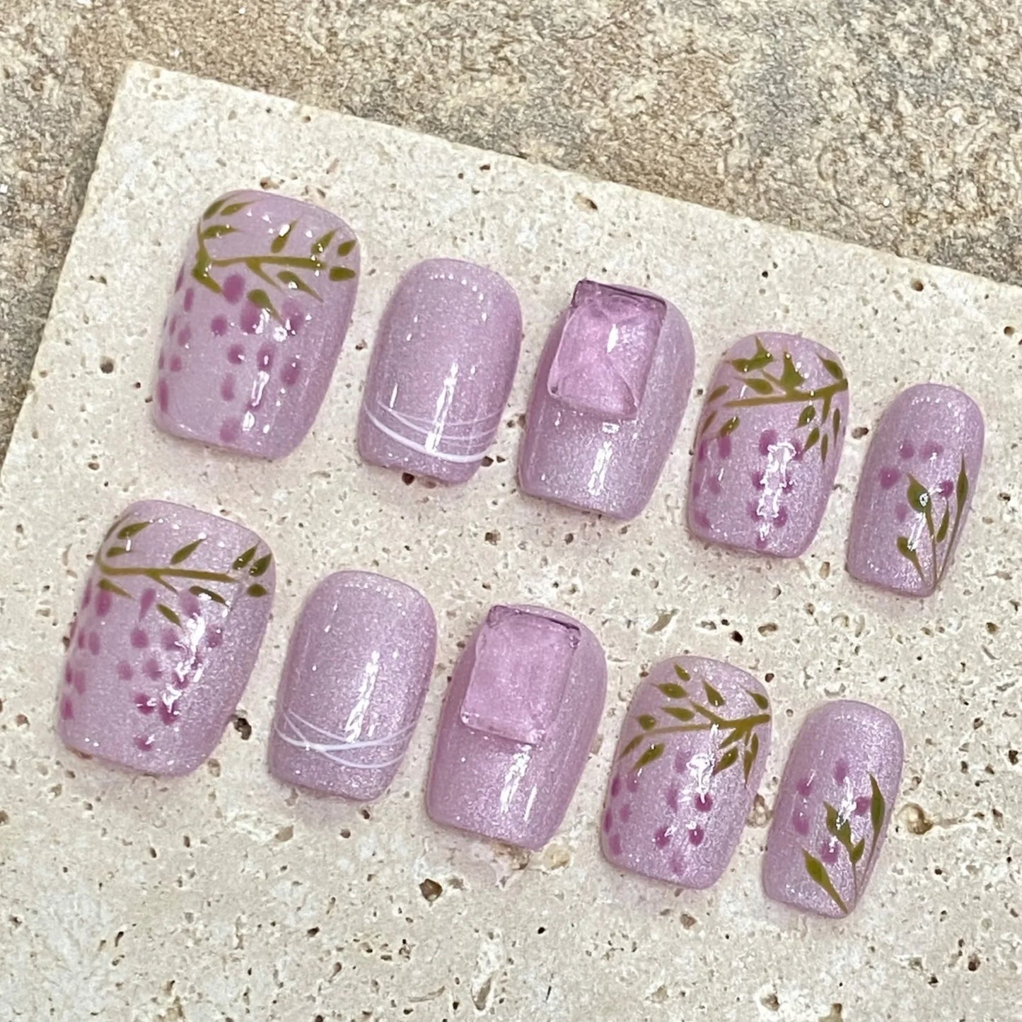 Cat's Eye Press On Nails-8