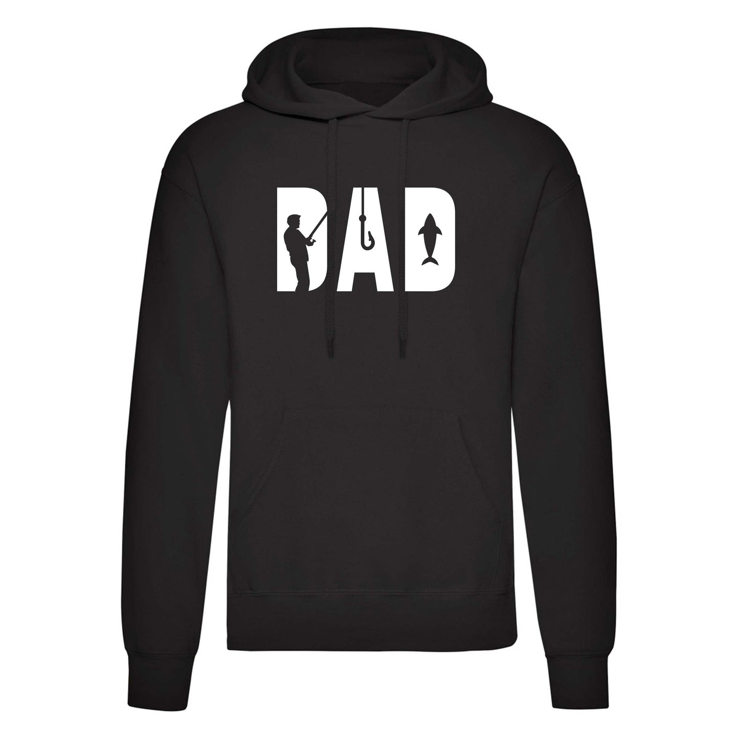Dad Angling Printed Hoodie-1