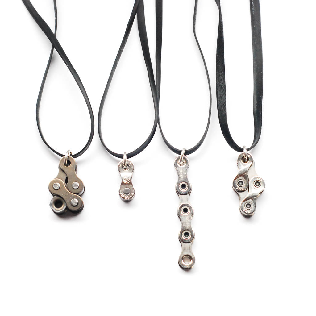 Bikeman Recycled Bike Chain Pendant Necklace-4