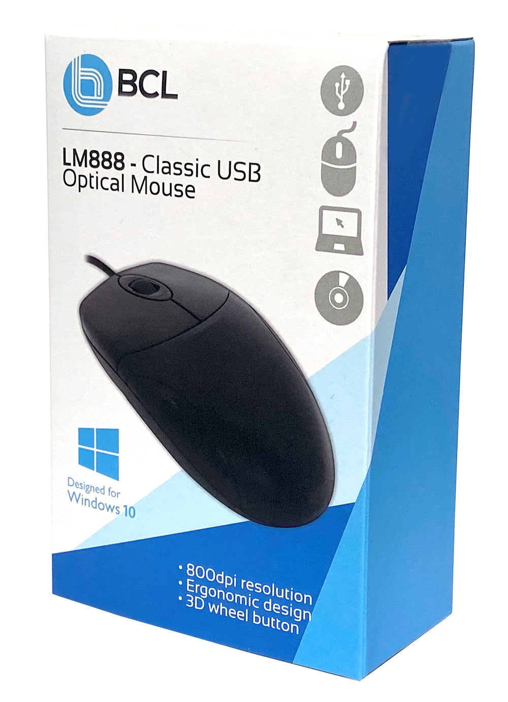 BCL LM888 Classic Optical USB Wired Mouse - MSE-LM888-1