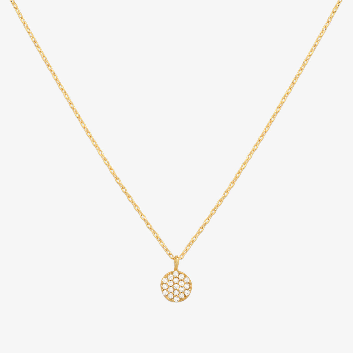 Circle cubic pendant necklace-0
