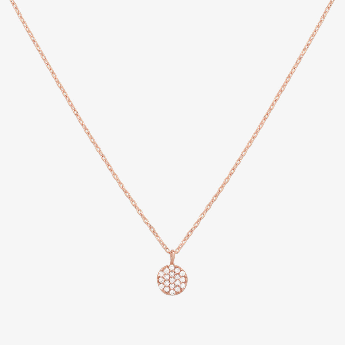 Circle cubic pendant necklace-6