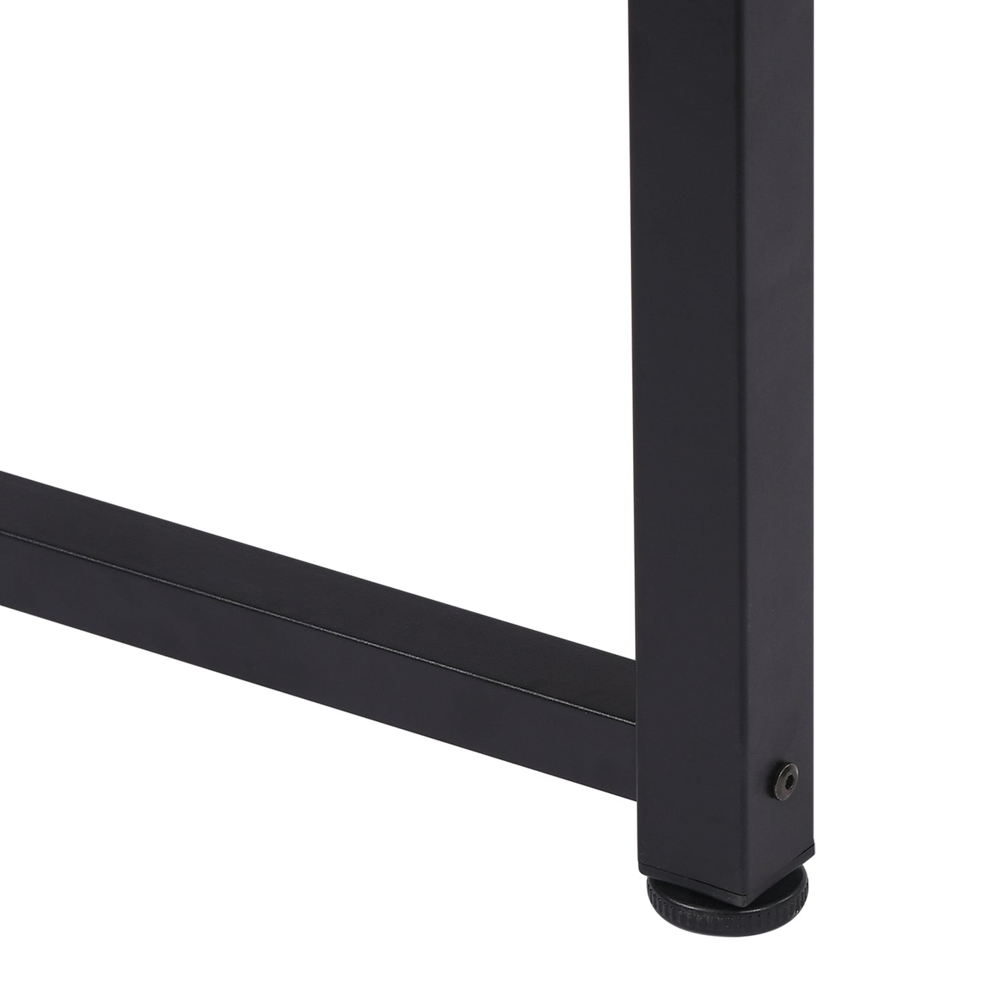 Computer Desk, PC Writing Table, Home Office Workstation, Adjustable Feet, Metal Frame in Oak Black | HOMCOM-6