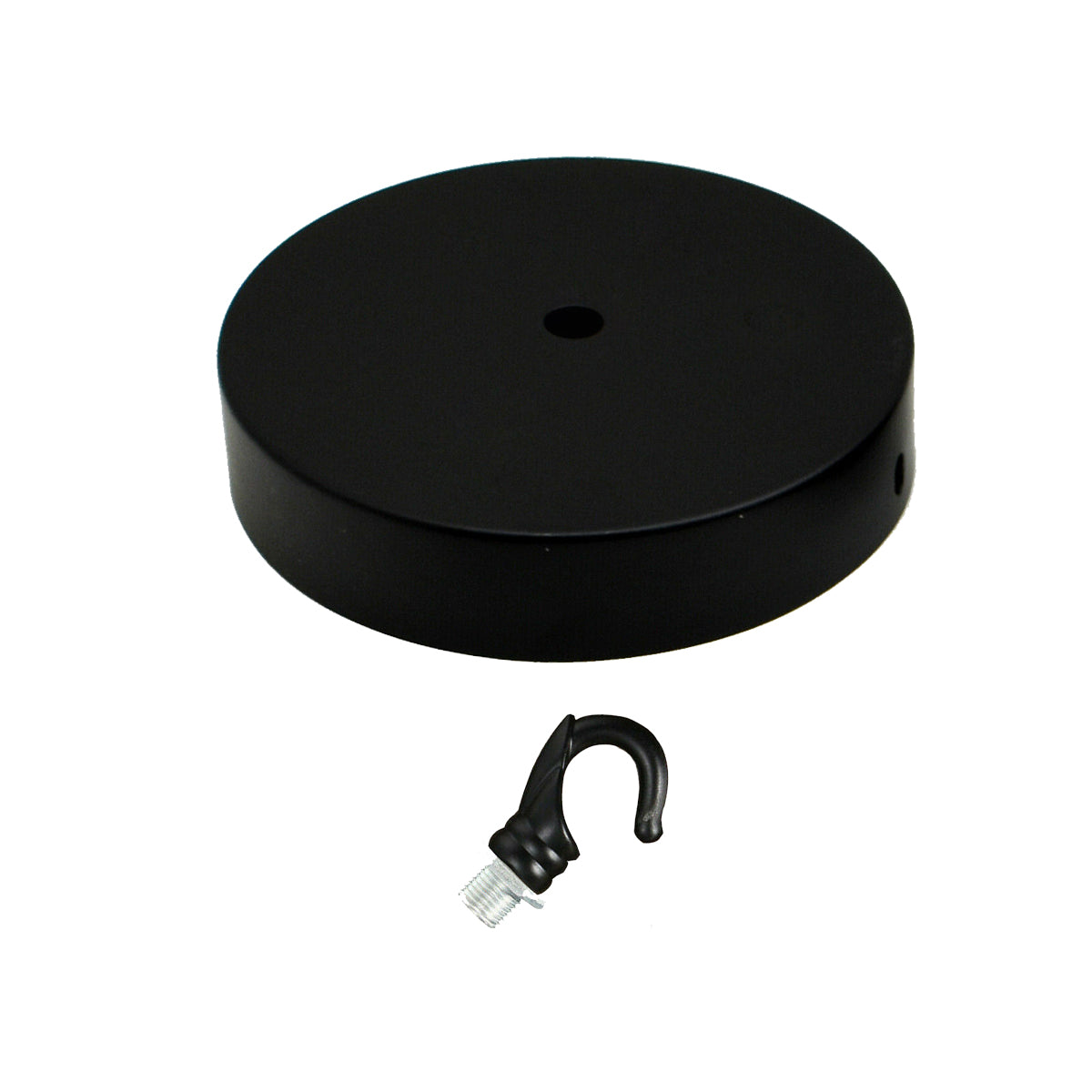 Black Ceiling Rose With Hook Pendant Light Fitting~2385-5