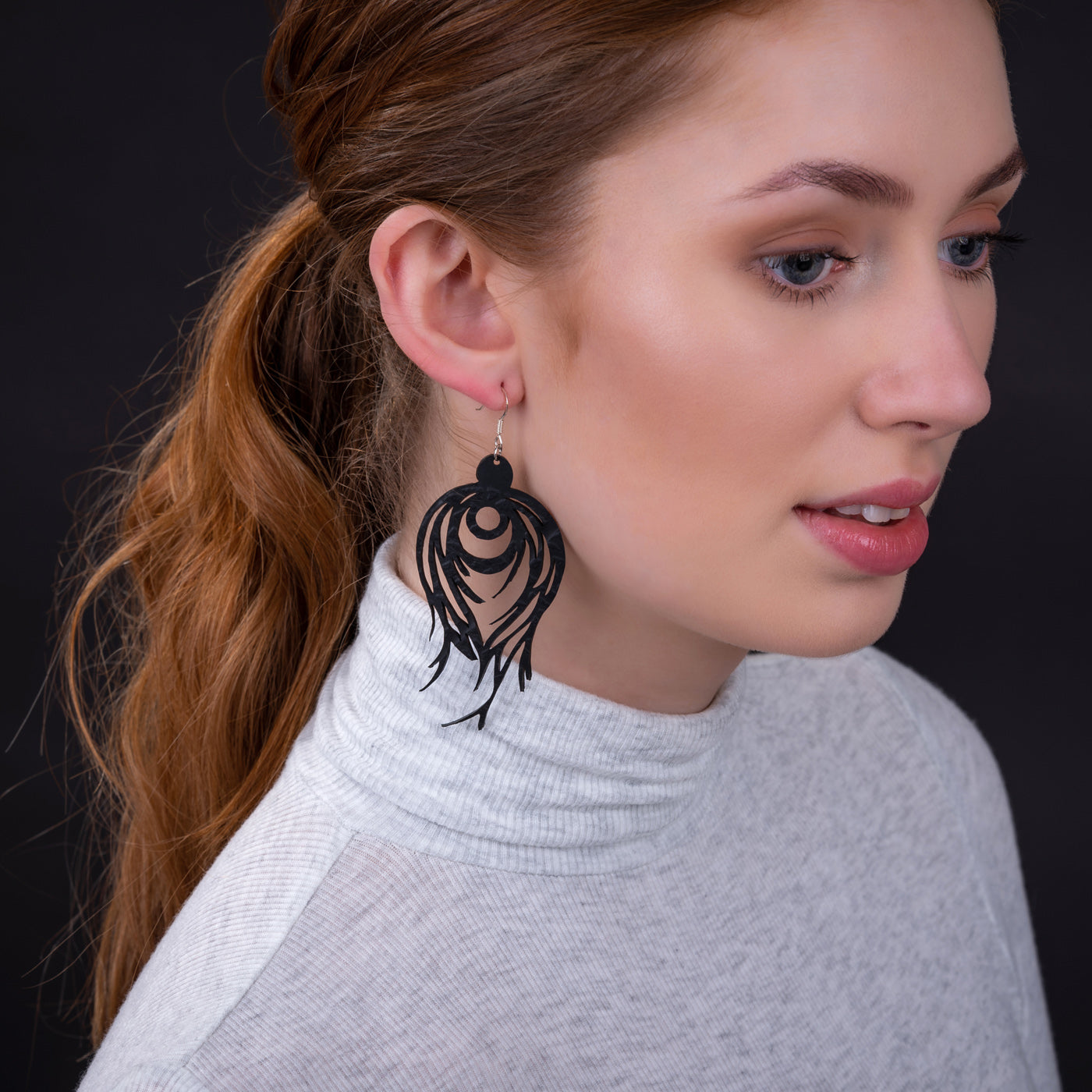 Flame Handmade Upcycled Statement Earrings-2
