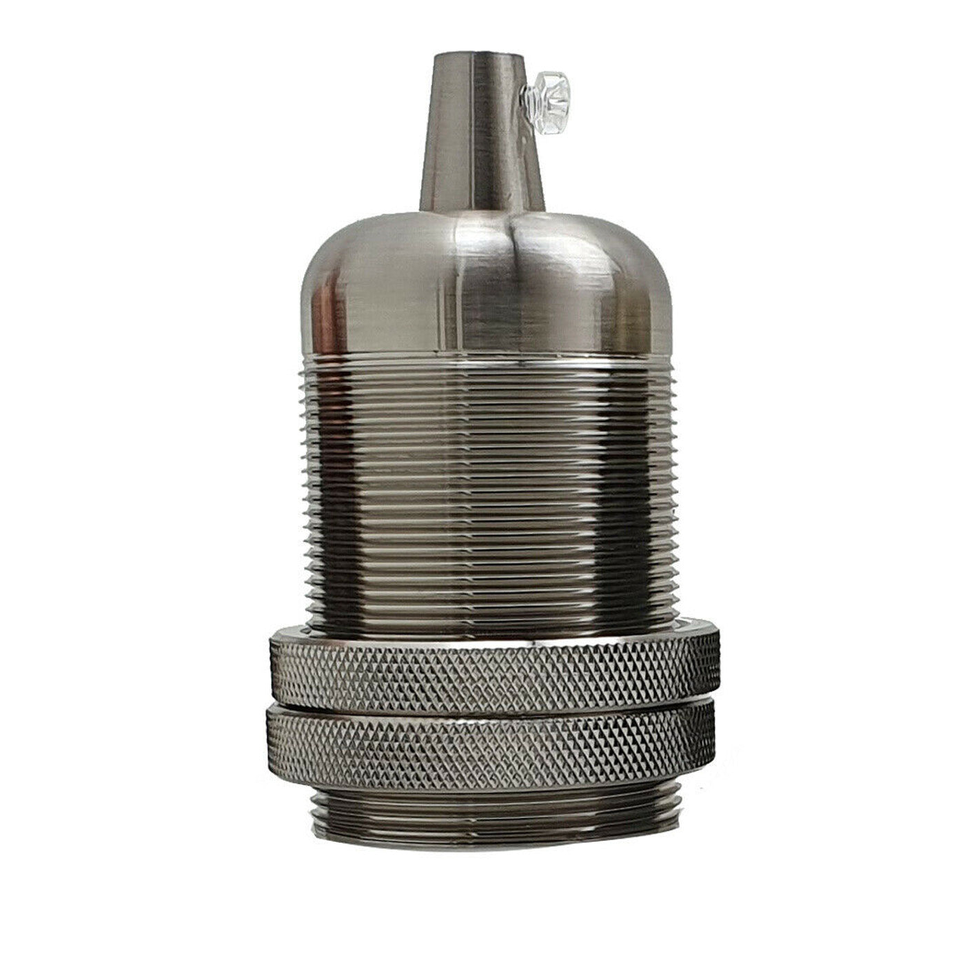 Smooth Holder With Ring Satin Nickel E27 Socket Ceramic Holder~2734-0