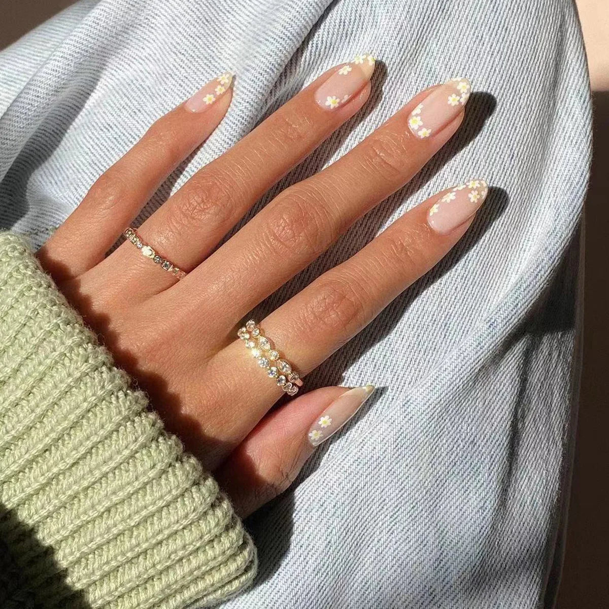 Almond Press On Nail Tips-59