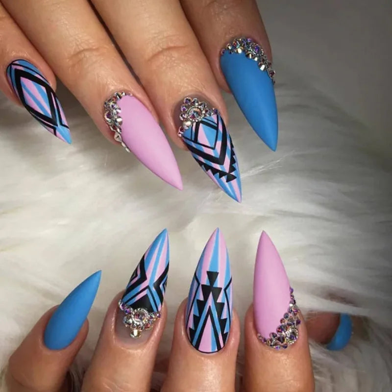 Almond Press On Nail Tips-47