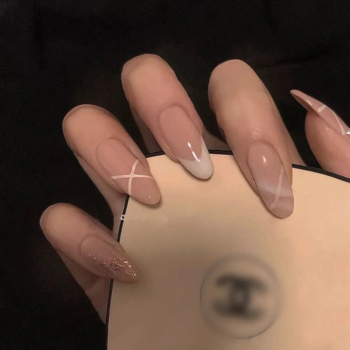 Almond Press On Nail Tips-61