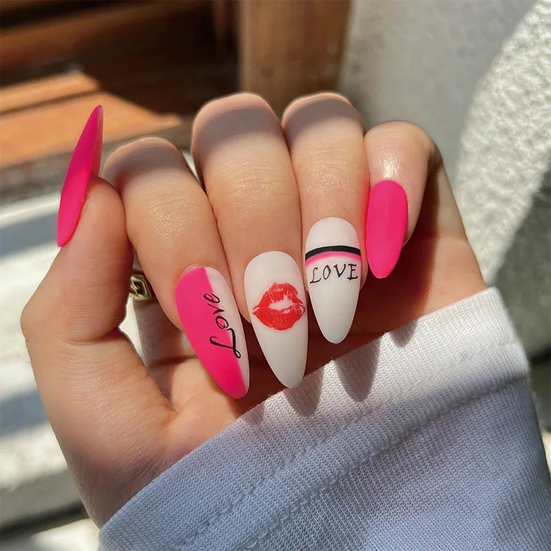 Almond Press On Nail Tips-53