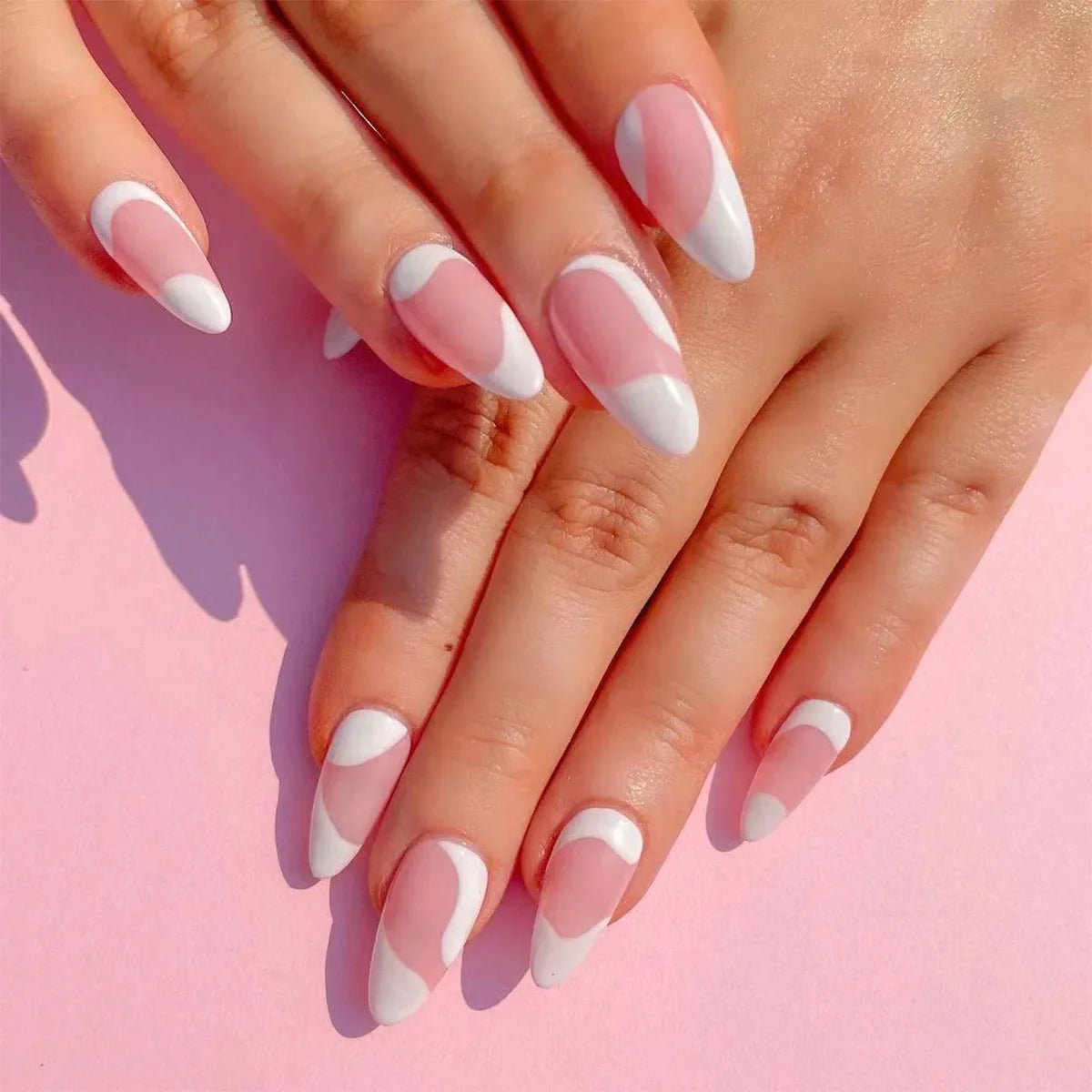 Almond Press On Nail Tips-64