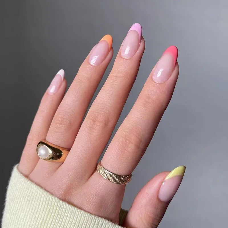 Almond Press On Nail Tips-62
