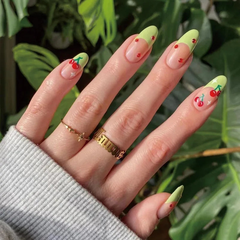 Almond Press On Nail Tips-45