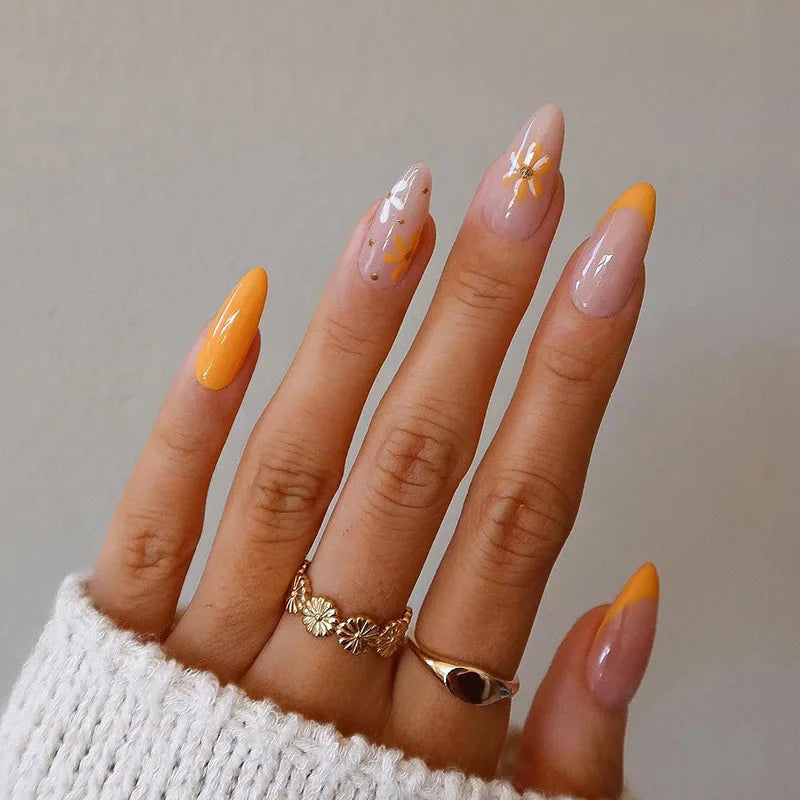 Almond Press On Nail Tips-40