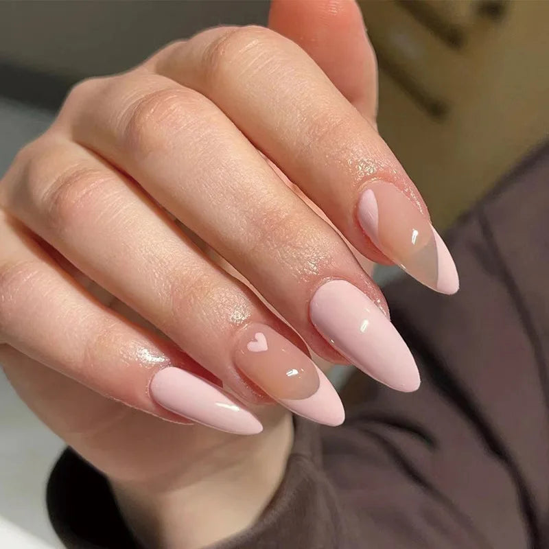 Almond Press On Nail Tips-42