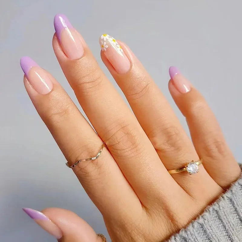 Almond Press On Nail Tips-66