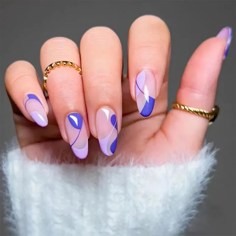 Almond Press On Nail Tips-68