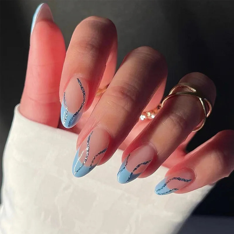 Almond Press On Nail Tips-48