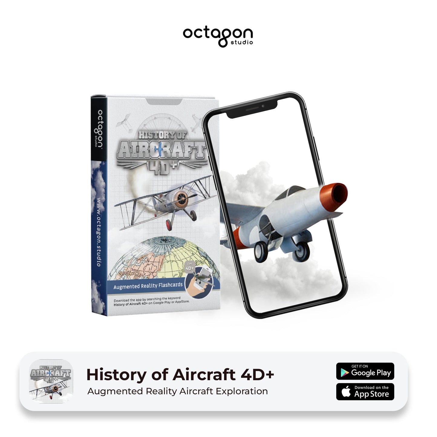 Aircraft 4D+ Augmented Reality Cards-4
