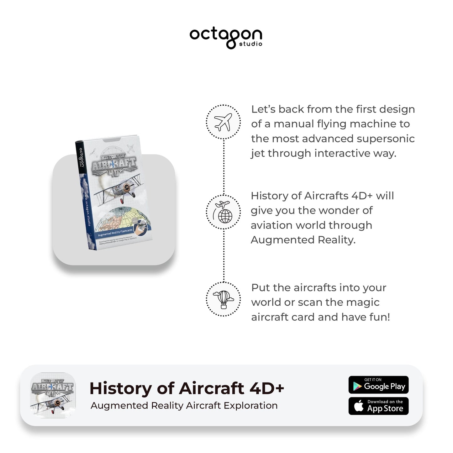 Aircraft 4D+ Augmented Reality Cards-3
