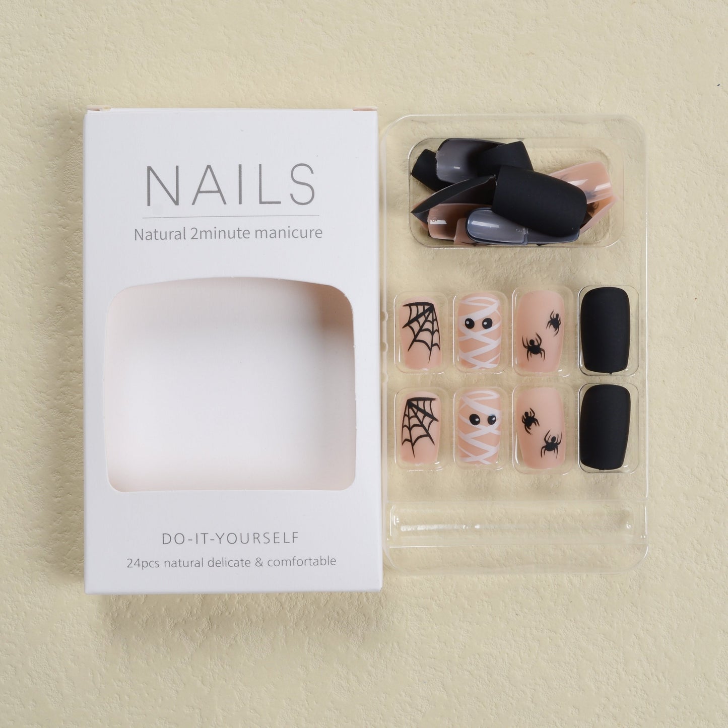 Spider Web Halloween Press On Nails-4