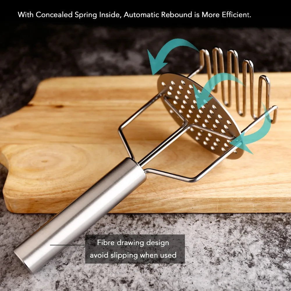 Stainless Steel 2-in-1 Potato Masher & Ricer-2