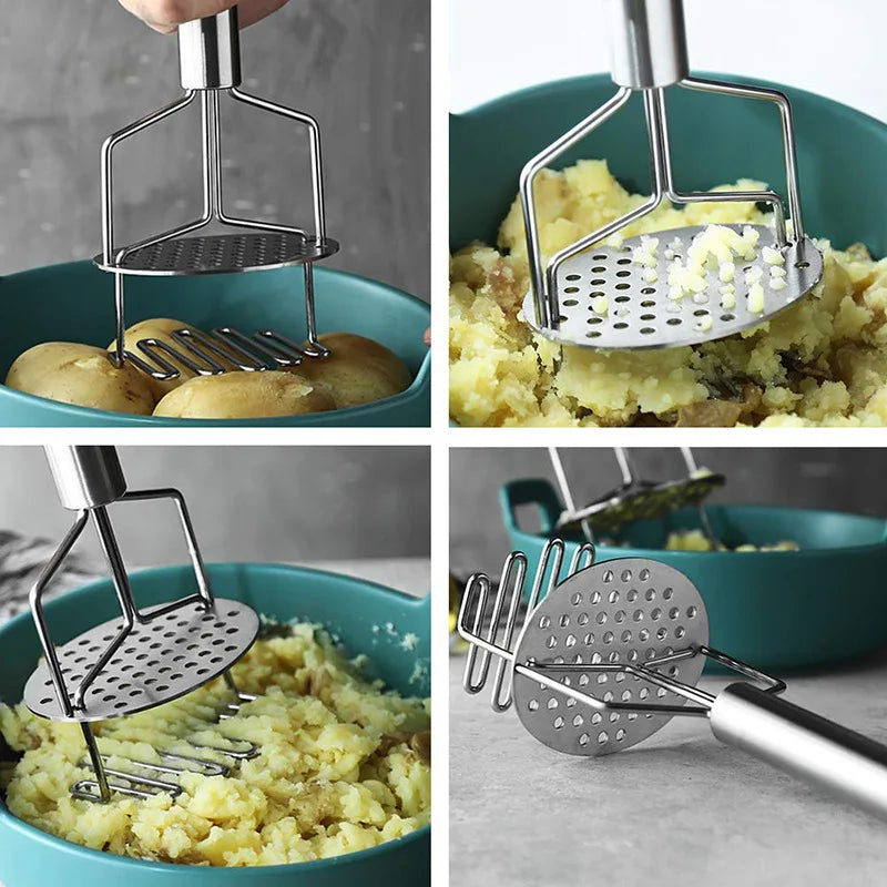 Stainless Steel 2-in-1 Potato Masher & Ricer-4
