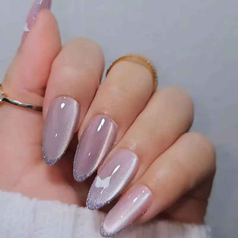 Striped Stiletto Press-On Nails-2