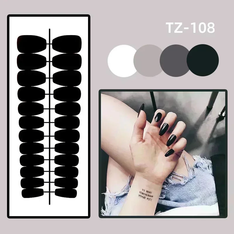 Striped Stiletto Press-On Nails-6