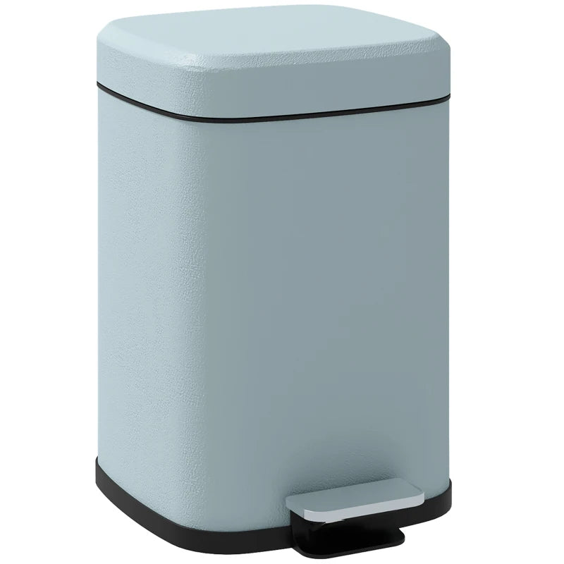 12 Litre Pedal Bin, Fingerprint Proof Kitchen Bin, Metal Rubbish Bin w/ Soft-close Lid, Foot Pedal & Removable Inner Bucket | HOMCOM-0