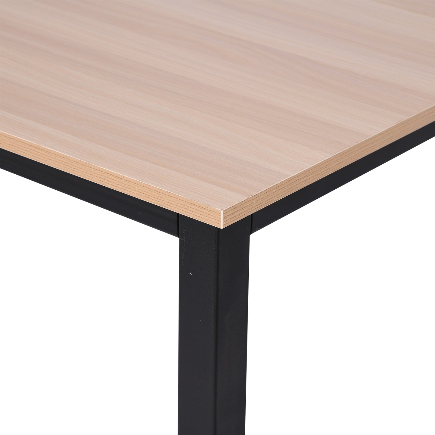 Computer Desk, PC Writing Table, Home Office Workstation, Adjustable Feet, Metal Frame in Oak Black | HOMCOM-5