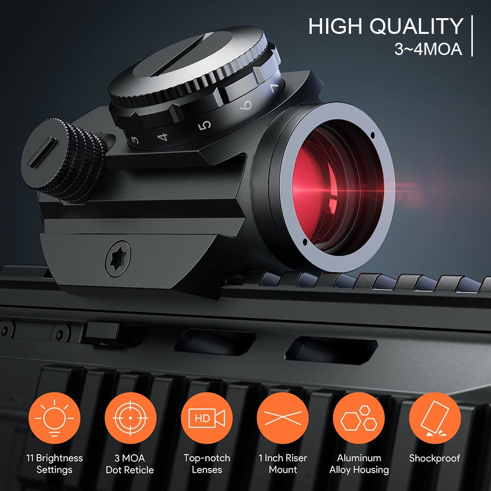 1x22mm Red Dot Sight 3 MOA Red Dot Scope Airsoft-1