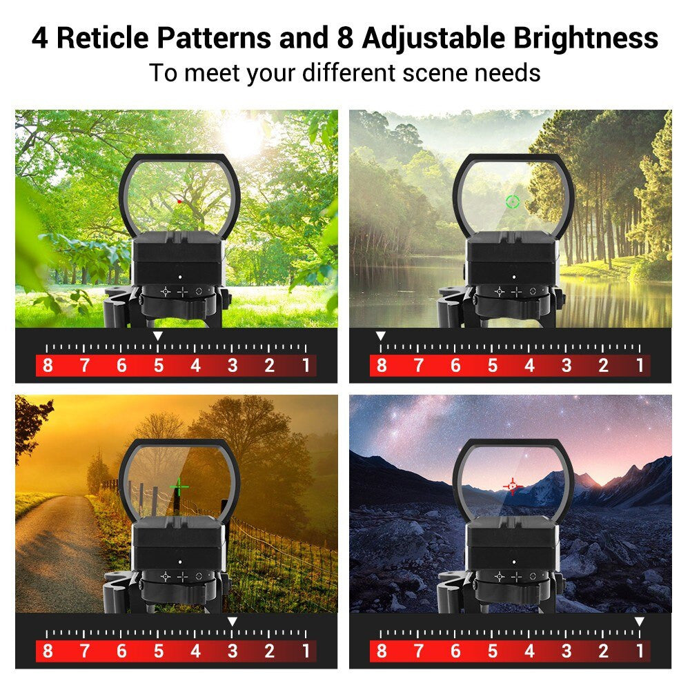 Tactical Reflex Sight Red & Green Dot Sight Airsoft-5