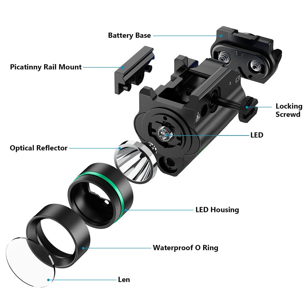 1000 Lumens Pistol Flashlight BB Pistol Laser Light Airsoft-3