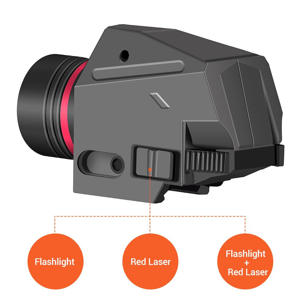 Tactical Gun Light with Red Laser-1