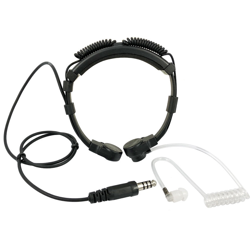 Tactical Heavy Duty Headset Neck Throat Mic U94 PTT-6