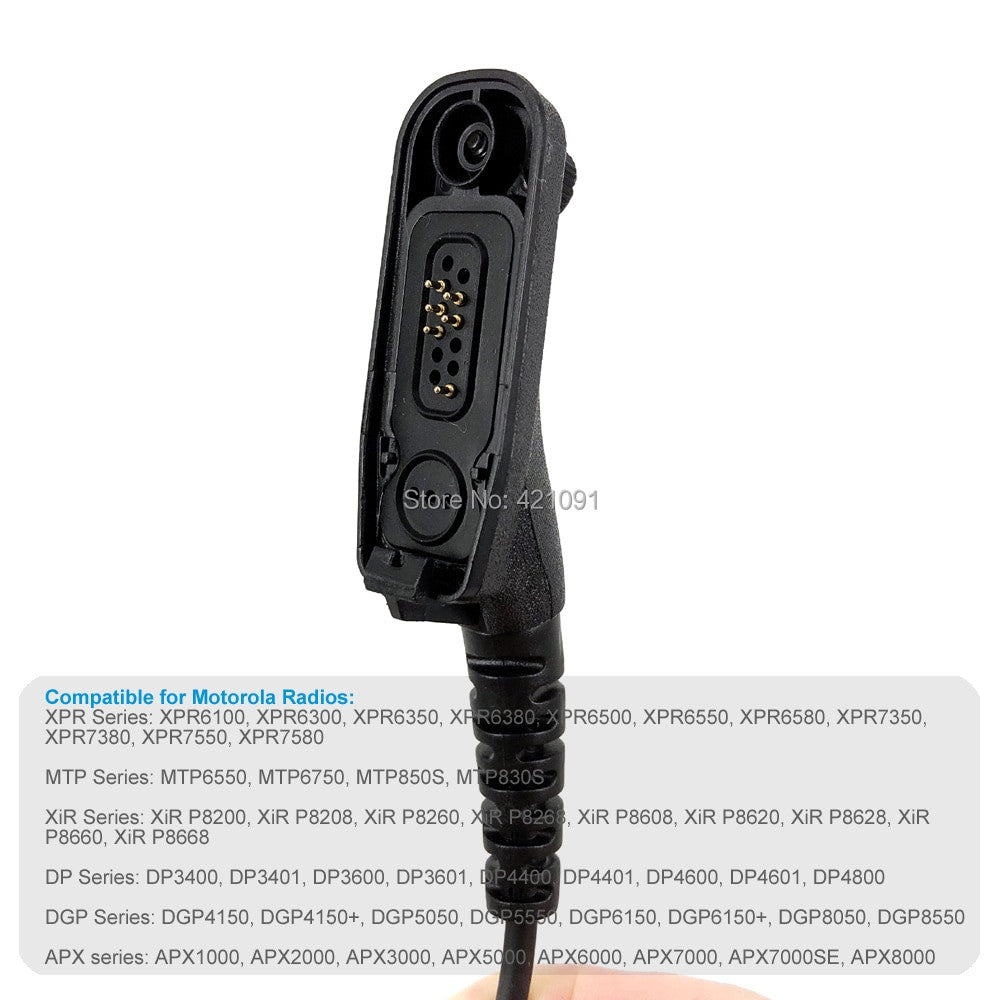 Tactical Heavy Duty Headset Neck Throat Mic U94 PTT-2
