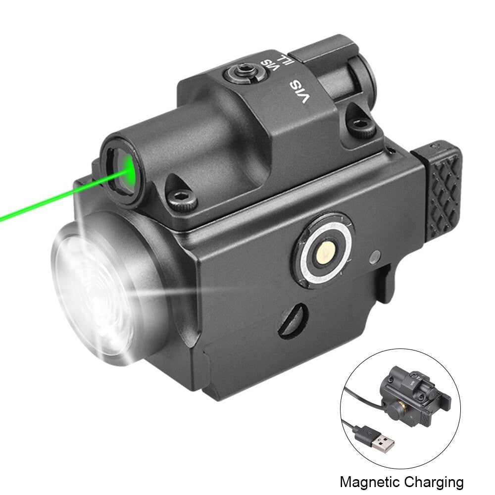 800 Lumens Pistol Light with Green Laser Tactical LED Airsoft-10