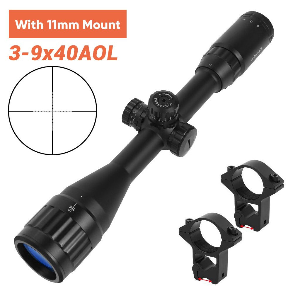 6-24x50 Tactical Rifle Scope Red & Green Cross Airsoft-17